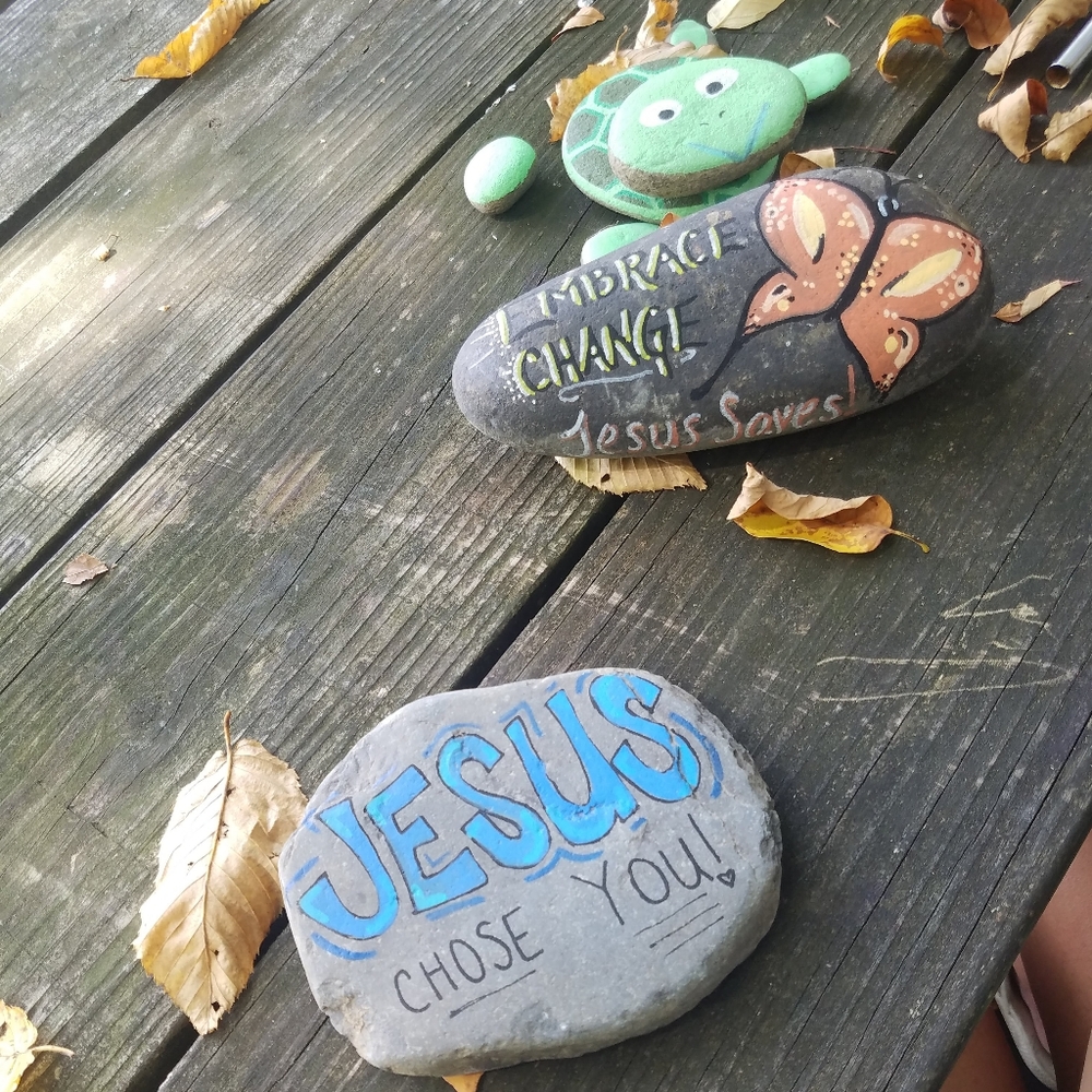 Colorful Painted Rocks with Inspirational Words - Picture 5 of 9